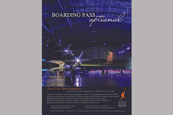 Wings Over the Rockies Print Ad
